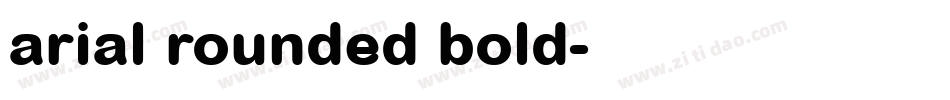 arial rounded bold字体转换